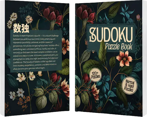 Sudoku puzzle book cover design