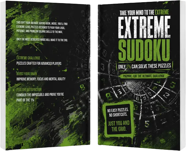 Extreme Sudoku puzzle book cover design